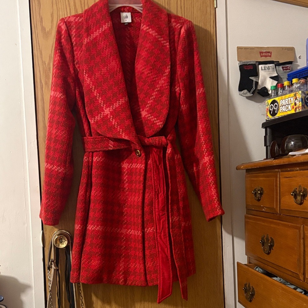 CAbi Vibrant Red Woven Jacket